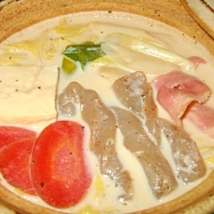 牛乳味噌煮込みの寄せ鍋 レシピ 作り方 By Kutukutsu 楽天レシピ